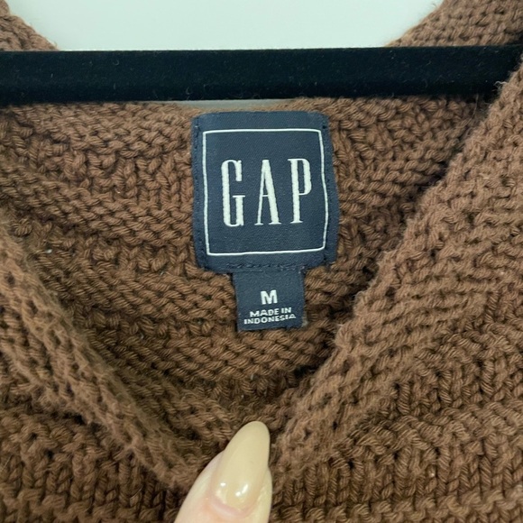 GAP Women's Brown Knit Sweater, Cotton/Linen, Medium - Picture 4 of 6